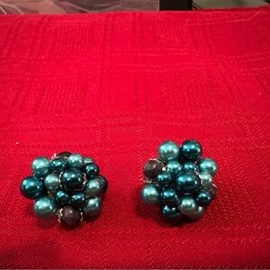 Elegant Cluster Pearl Earrings